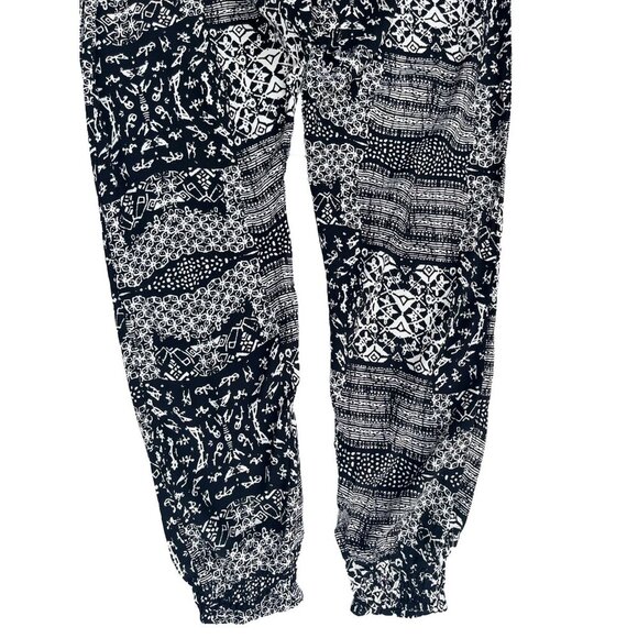 Rusty White Black Printed Casual Lightweight Grage Pants Size M - Picture 9 of 16